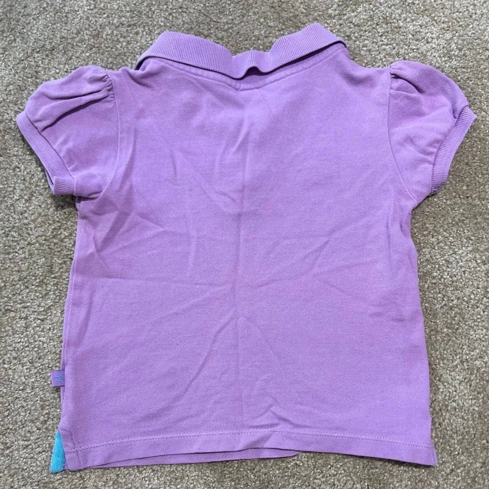 GAP Lilac Kids Polo with Floral Design EUC - Picture 2 of 3